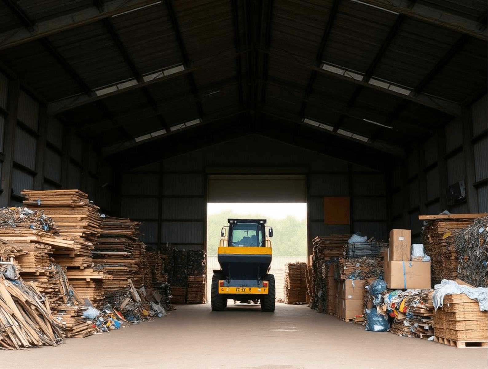 Sorted waste at a licensed transfer station