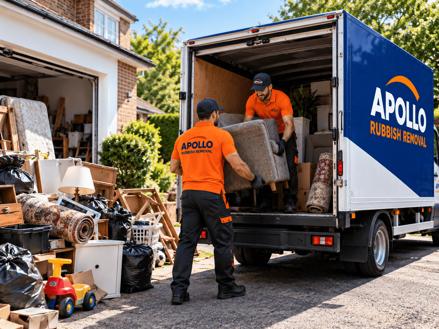 Mixed junk and household items for removal